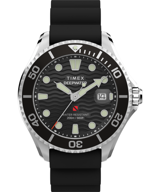 Timex Deepwater Meridian 200 44mm Synthetic Rubber Strap Watch