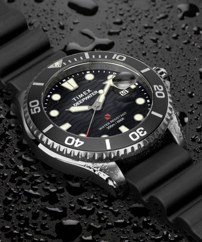 Timex Deepwater Meridian 200 44mm Synthetic Rubber Strap Watch