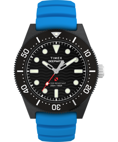 Timex Deepwater Reef 200 XCF 43mm Synthetic Rubber Strap Watch