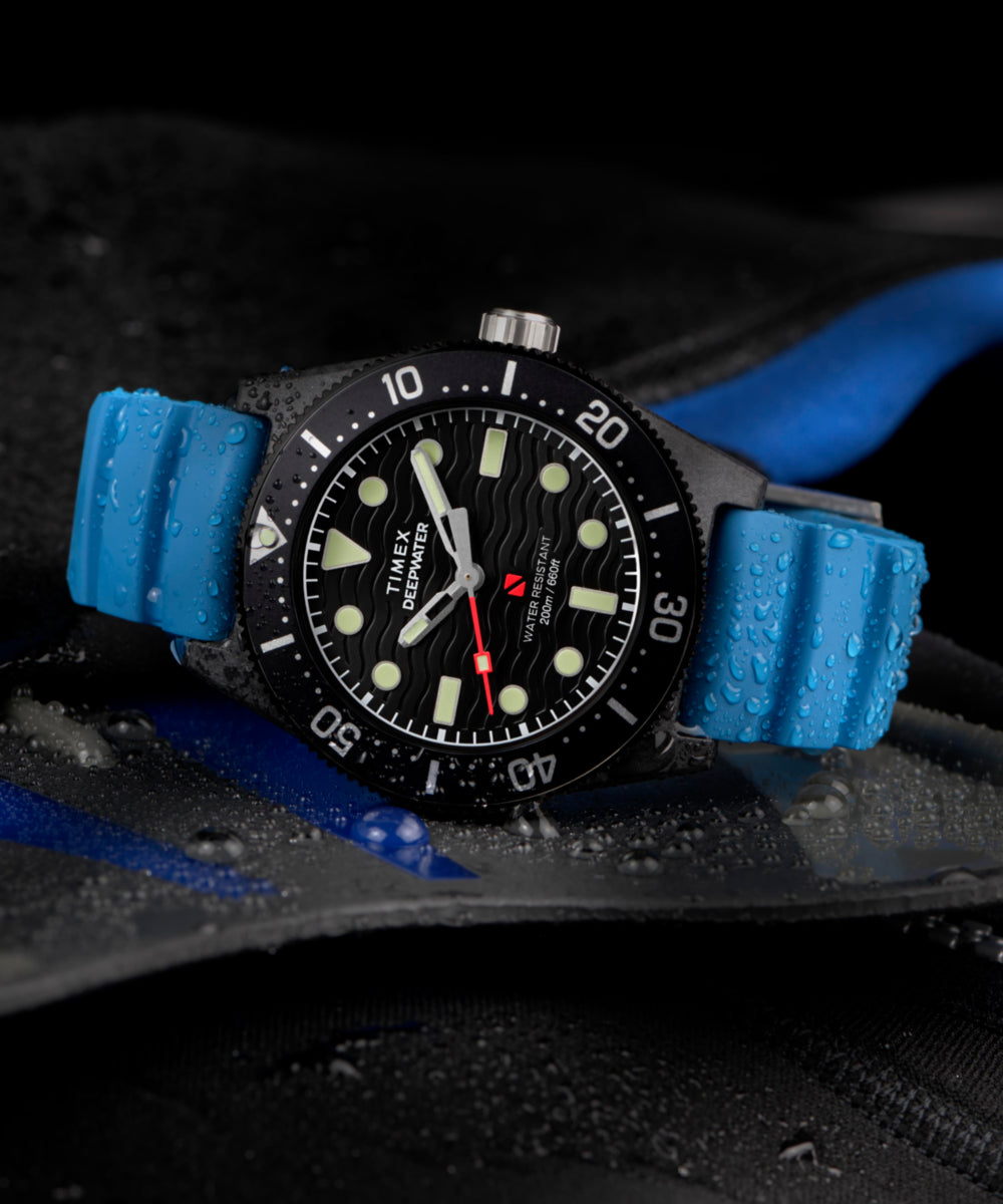 Timex Deepwater Reef 200 XCF 43mm Synthetic Rubber Strap Watch
