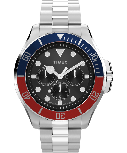 Timex Harborside Coast Multifunction 43mm Stainless Steel Bracelet Watch