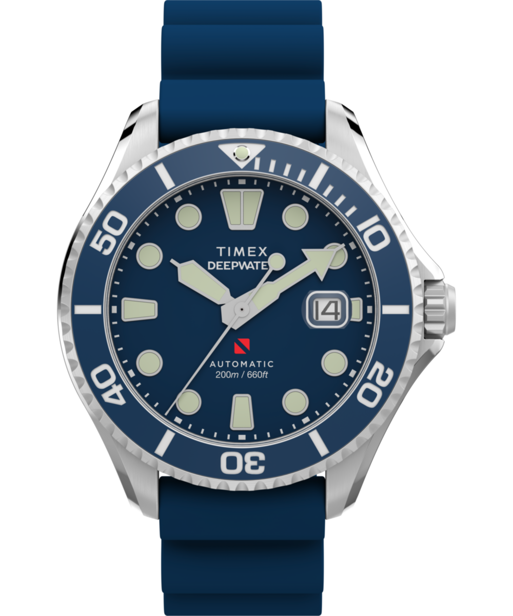 Timex Deepwater Meridian 200 Automatic 44mm HNBR Rubber Strap Watch