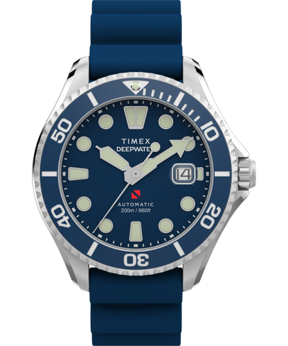 Timex Deepwater Meridian 200 Automatic 44mm HNBR Rubber Strap Watch
