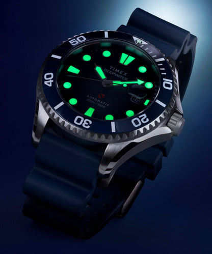 Timex Deepwater Meridian 200 Automatic 44mm HNBR Rubber Strap Watch