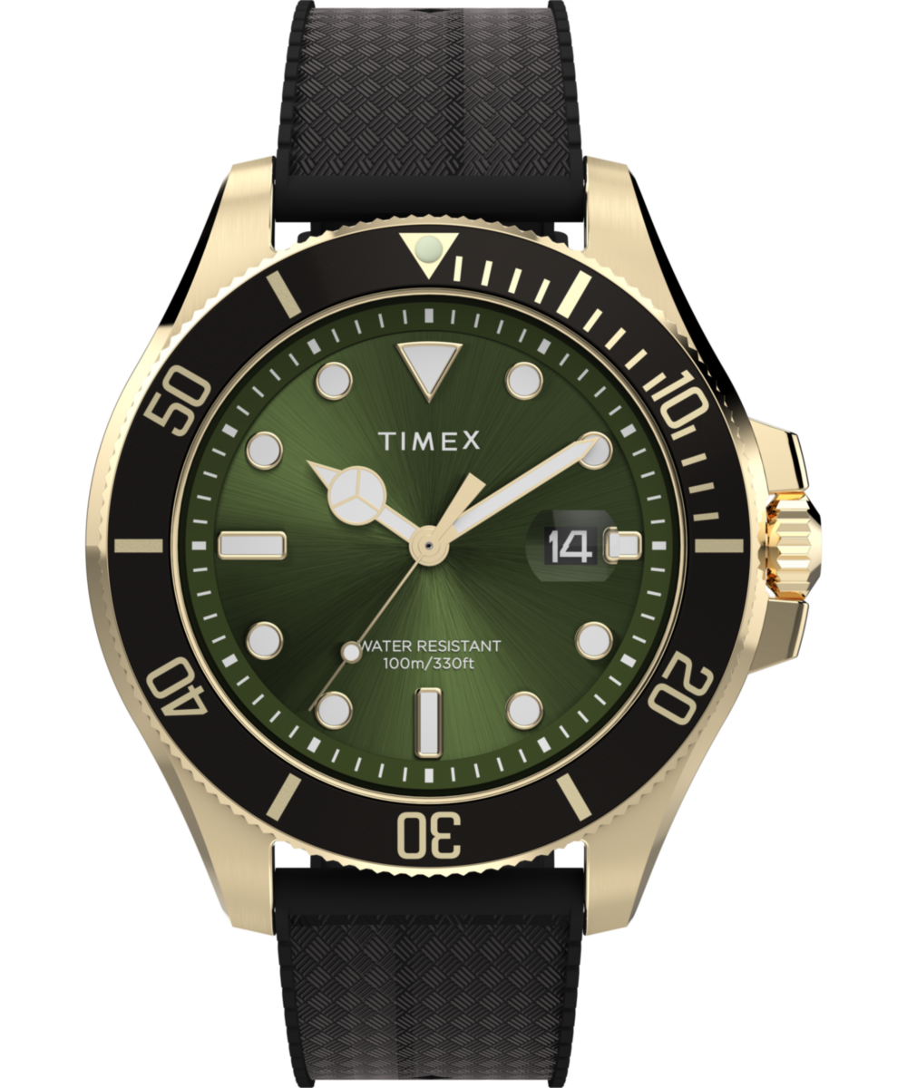 Timex Harborside Coast 44mm Synthetic Rubber Strap Watch