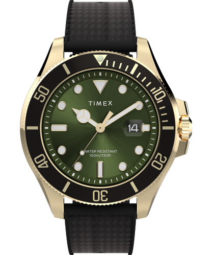 Timex Harborside Coast 44mm Synthetic Rubber Strap Watch