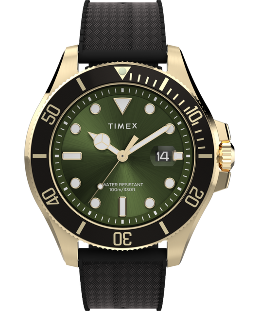 Timex Harborside Coast 44mm Synthetic Rubber Strap Watch