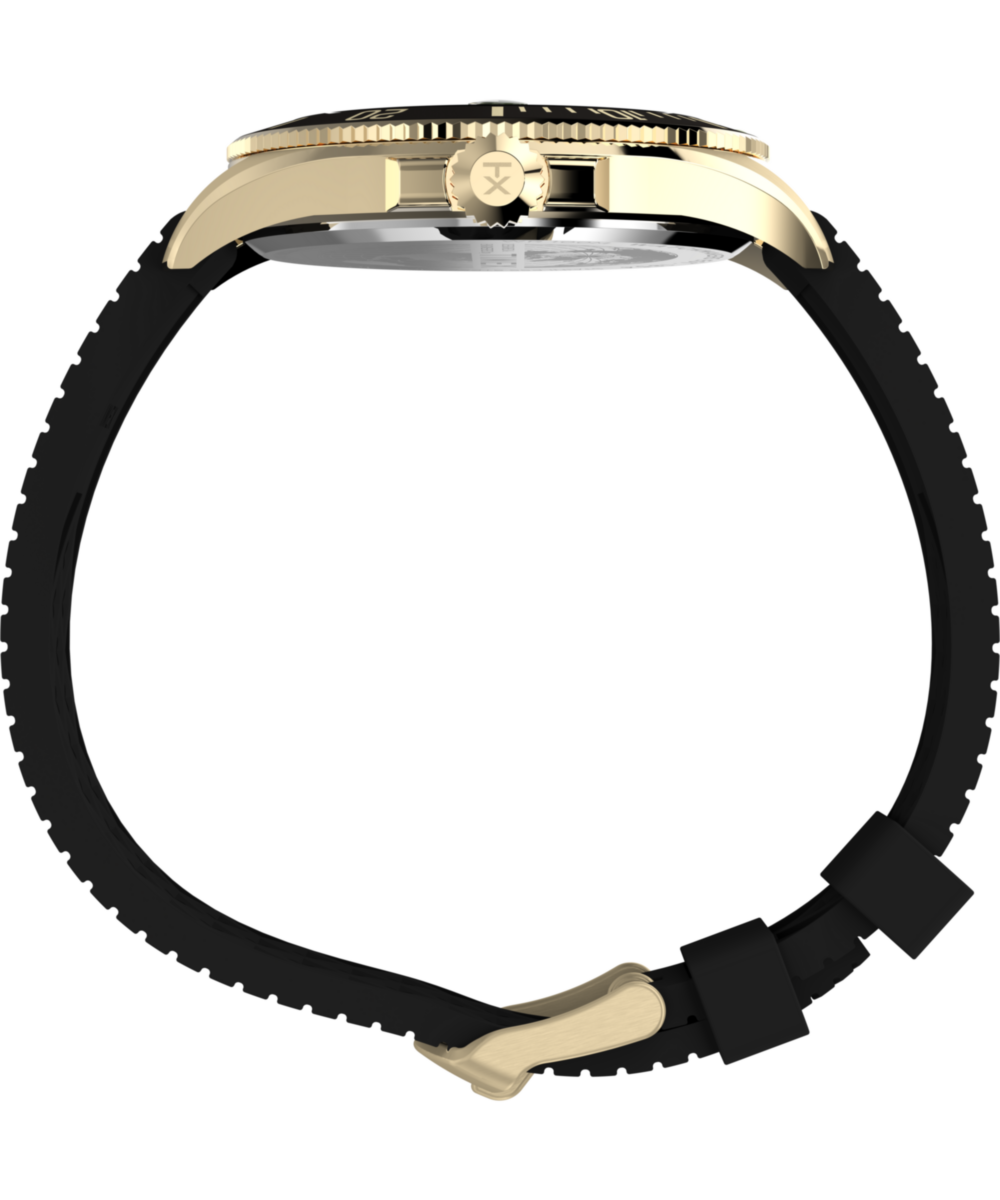 Timex Harborside Coast 44mm Synthetic Rubber Strap Watch