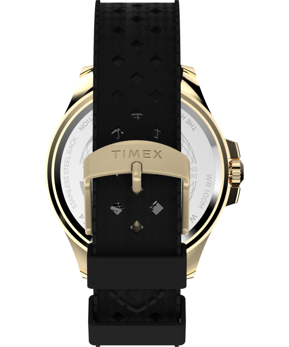 Timex Harborside Coast 44mm Synthetic Rubber Strap Watch