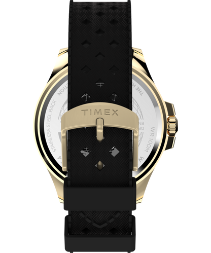 Timex Harborside Coast 44mm Synthetic Rubber Strap Watch