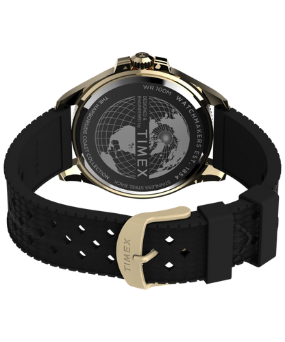 Timex Harborside Coast 44mm Synthetic Rubber Strap Watch