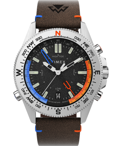 Timex Expedition Tide-Temp-Compass 43mm Eco-Friendly Leather Strap Watch