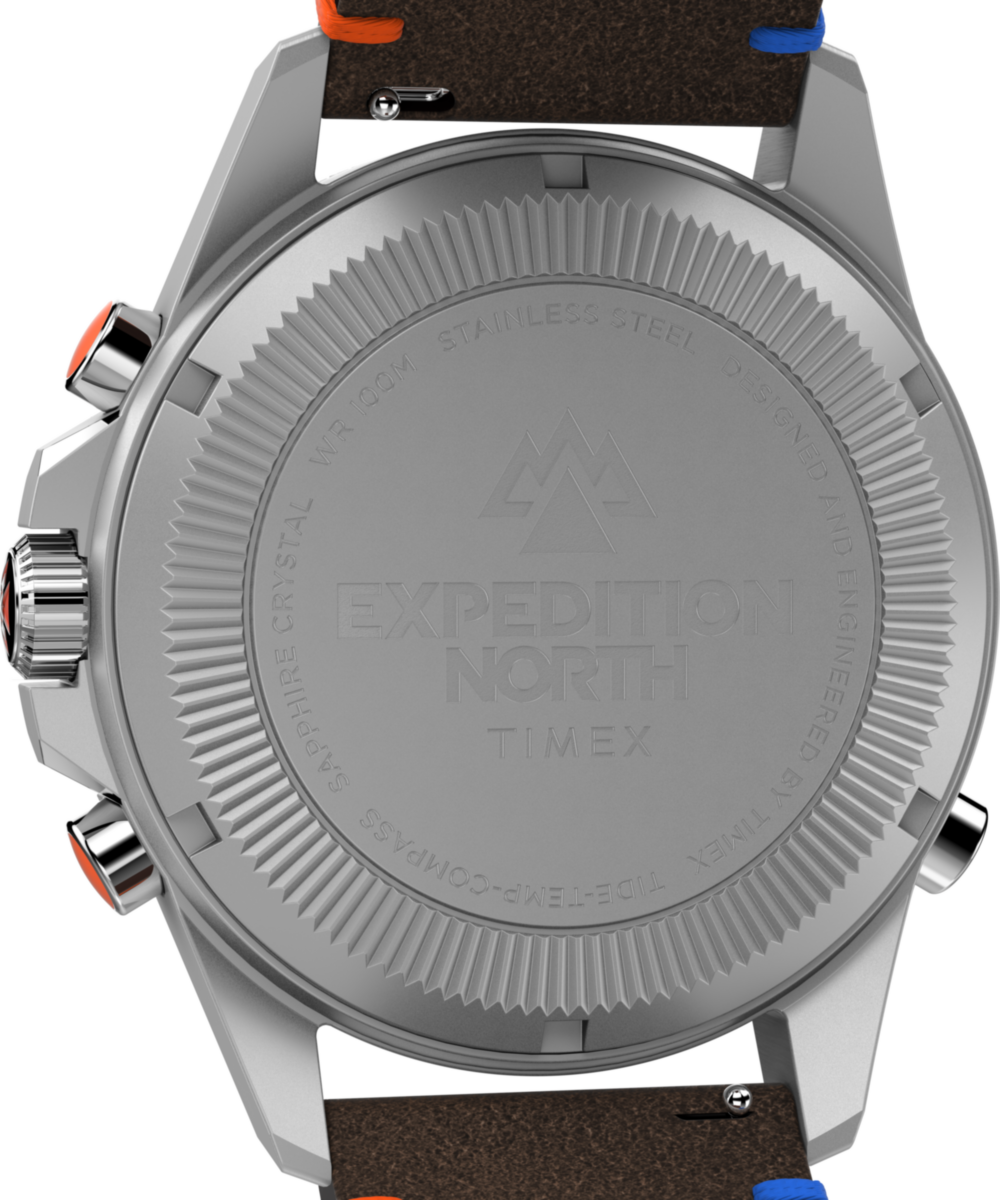 Timex Expedition Tide-Temp-Compass 43mm Eco-Friendly Leather Strap Watch