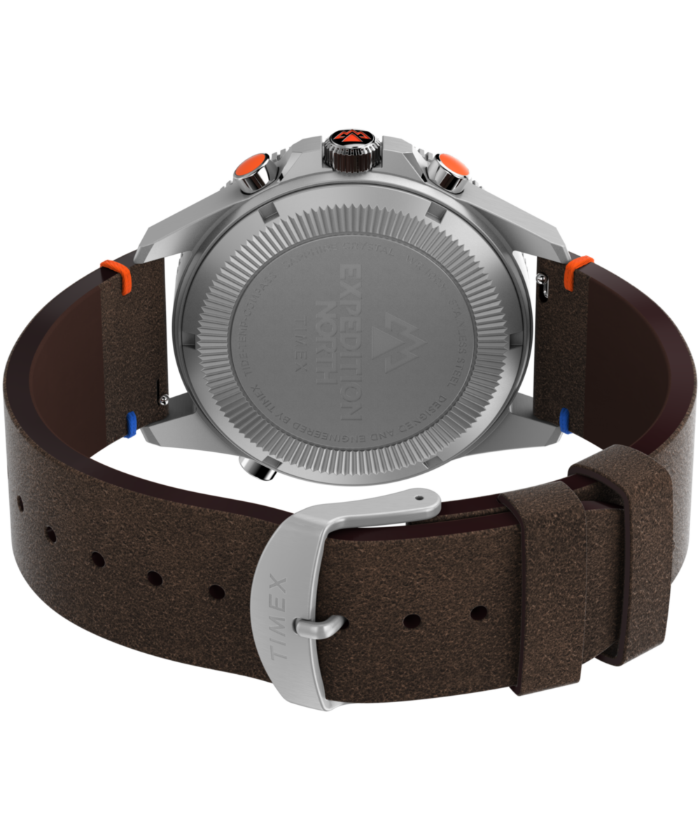 Timex Expedition Tide-Temp-Compass 43mm Eco-Friendly Leather Strap Watch