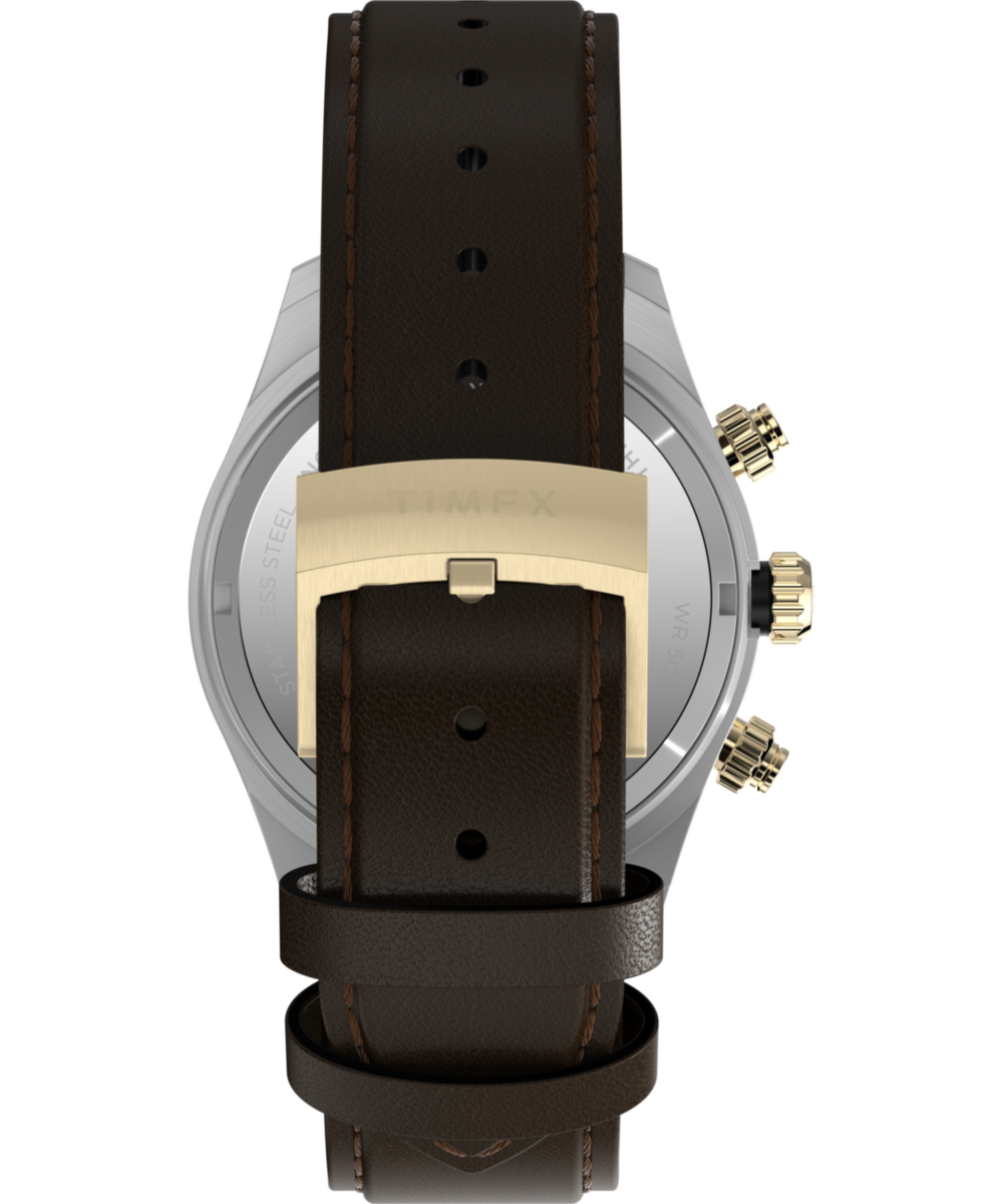Timex Waterbury Heritage Chronograph 39mm Leather Strap Watch