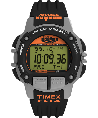 Timex TIMEX IRONMAN Flix 100 Lap 42mm PU Strap Watch
