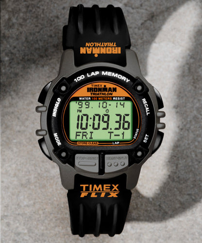 Timex TIMEX IRONMAN Flix 100 Lap 42mm PU Strap Watch