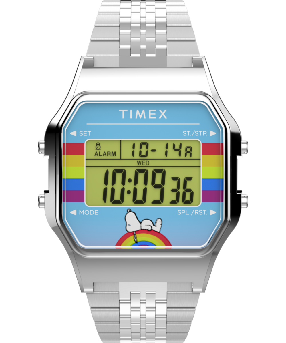 Timex Peanuts x Timex 80 Dream in Color 34mm Stainless Steel Bracelet Watch