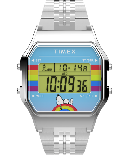 Timex Peanuts x Timex 80 Dream in Color 34mm Stainless Steel Bracelet Watch