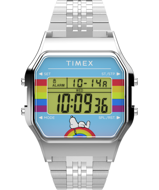 Timex Peanuts x Timex 80 Dream in Color 34mm Stainless Steel Bracelet Watch