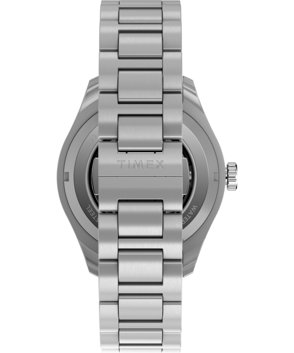 Timex Waterbury Heritage Automatic GMT 41.5mm Stainless Steel Bracelet Watch