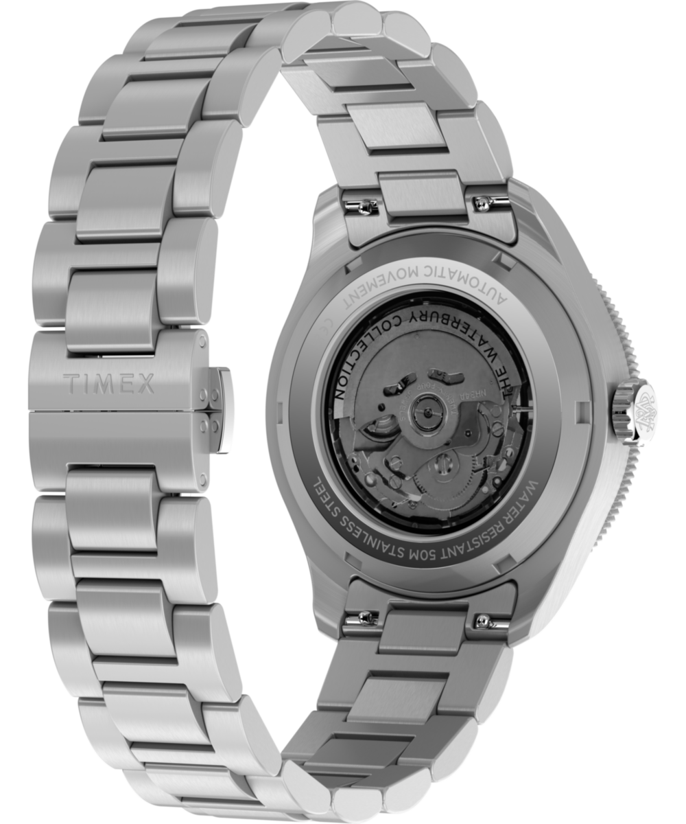 Timex Waterbury Heritage Automatic GMT 41.5mm Stainless Steel Bracelet Watch