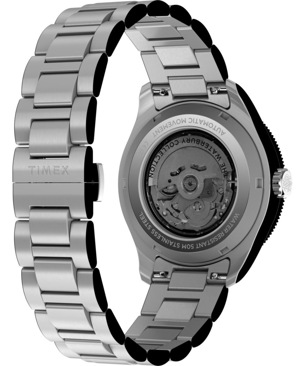 Timex Waterbury Heritage Automatic GMT 41.5mm Stainless Steel Bracelet Watch