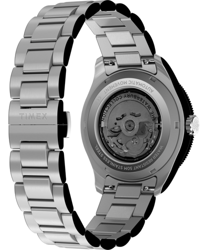 Timex Waterbury Heritage Automatic GMT 41.5mm Stainless Steel Bracelet Watch