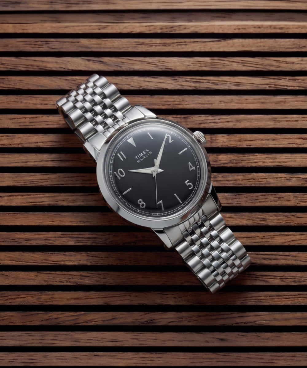 Timex Marlin Quartz 34mm Stainless Steel Bracelet Watch