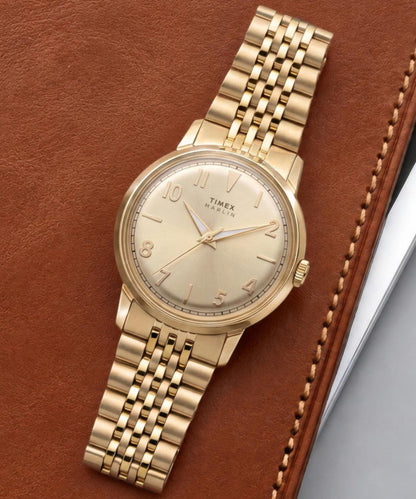 Timex Marlin Quartz 34mm Stainless Steel Bracelet Watch