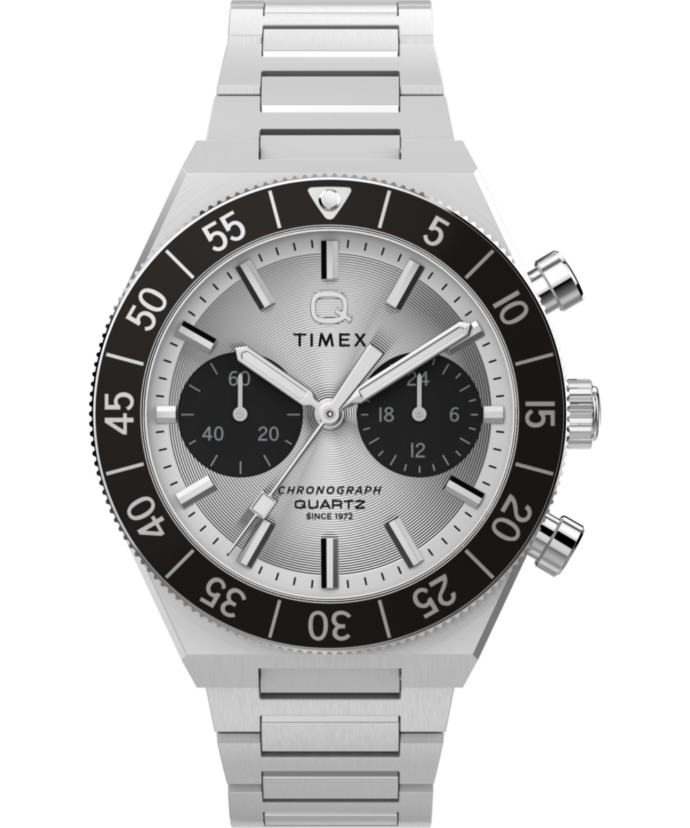 Timex Q Timex Continental Chronograph 40mm Stainless Steel Bracelet Watch