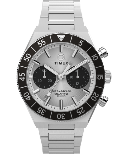 Timex Q Timex Continental Chronograph 40mm Stainless Steel Bracelet Watch