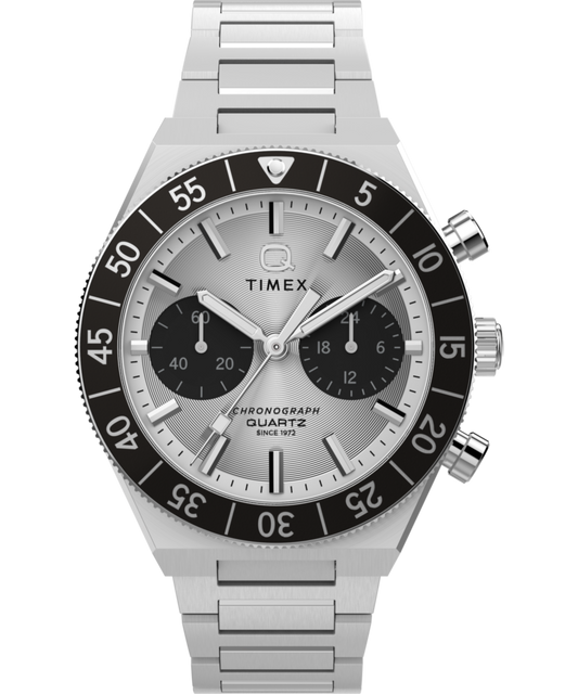 Timex Q Timex Continental Chronograph 40mm Stainless Steel Bracelet Watch