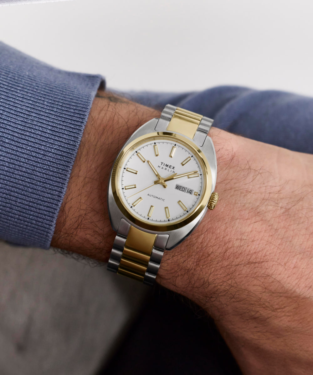 Timex Marlin Draper Automatic 37mm Stainless Steel Bracelet Watch