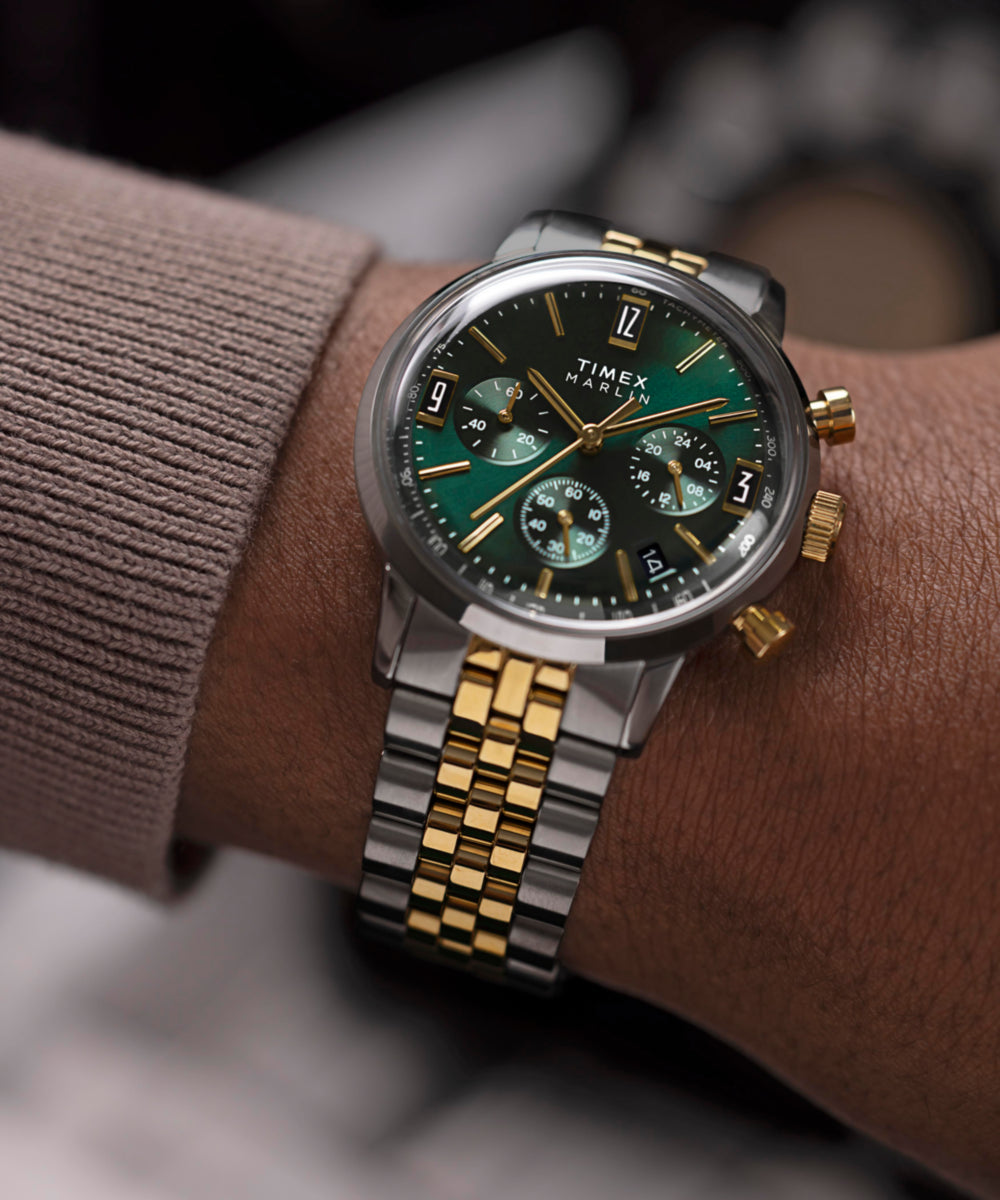 Timex Marlin Chronograph Tachymeter 40mm Stainless Steel Bracelet Watch