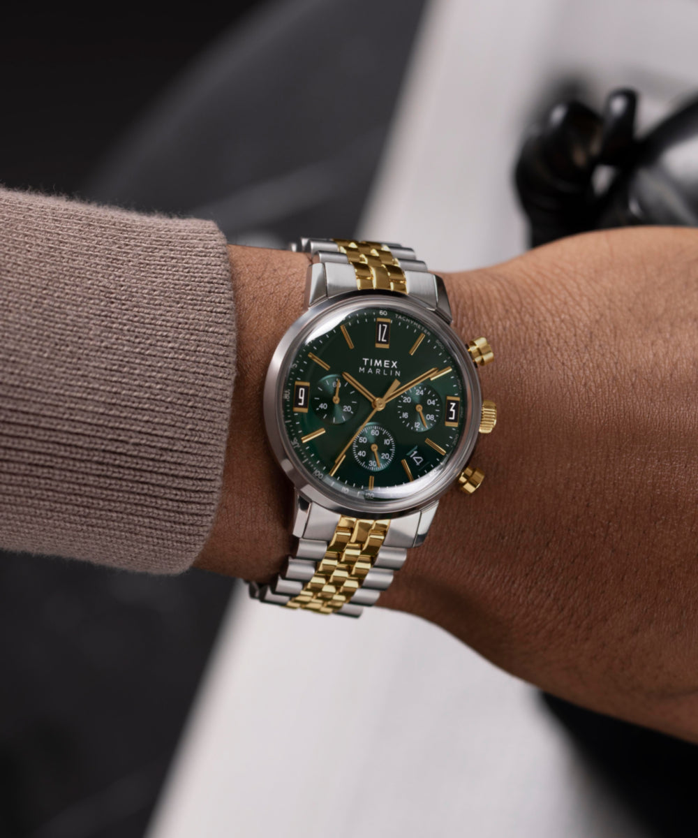 Timex Marlin Chronograph Tachymeter 40mm Stainless Steel Bracelet Watch