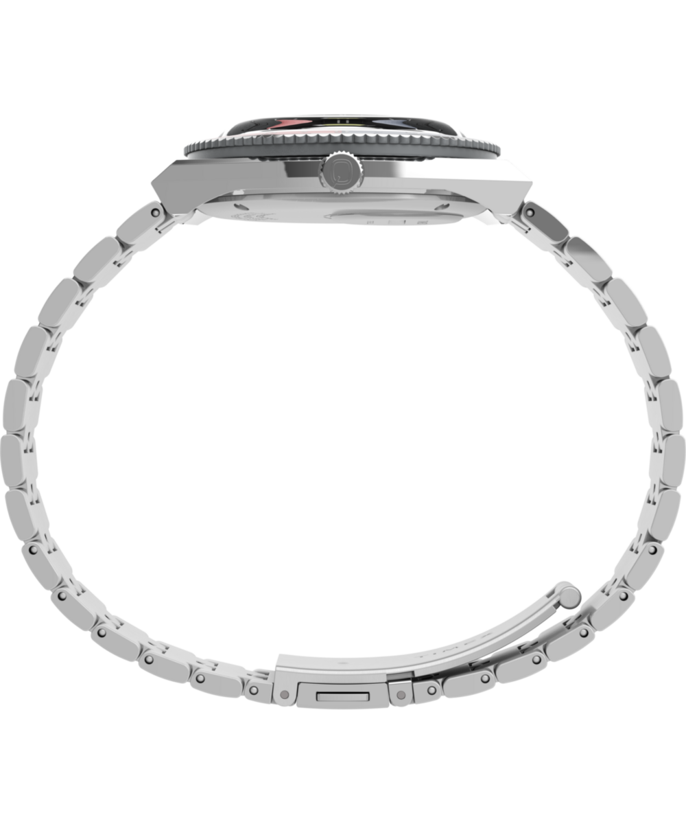 Timex Q Timex GMT 38mm Stainless Steel Bracelet Watch