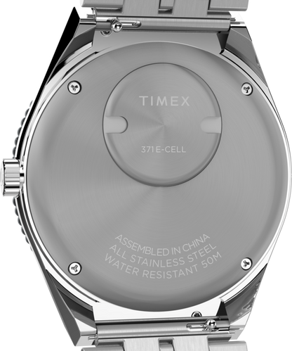 Timex Q Timex GMT 38mm Stainless Steel Bracelet Watch