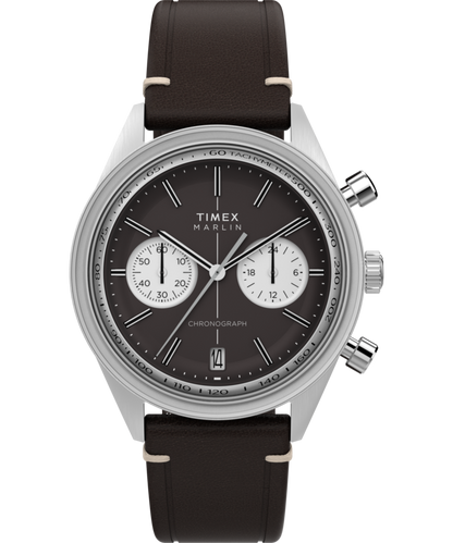 Timex Marlin Jet Quartz Chronograph 40mm Leather Strap Watch