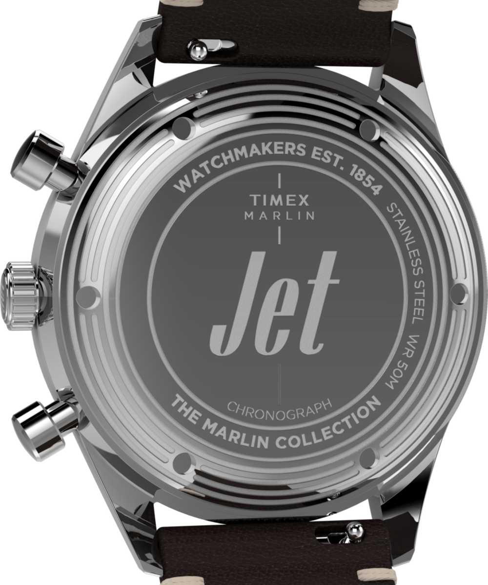 Timex Marlin Jet Quartz Chronograph 40mm Leather Strap Watch