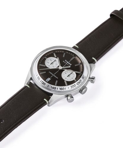 Timex Marlin Jet Quartz Chronograph 40mm Leather Strap Watch