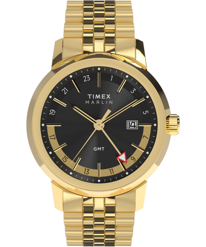 Timex Marlin Quartz GMT 40mm Stainless Steel Bracelet Watch