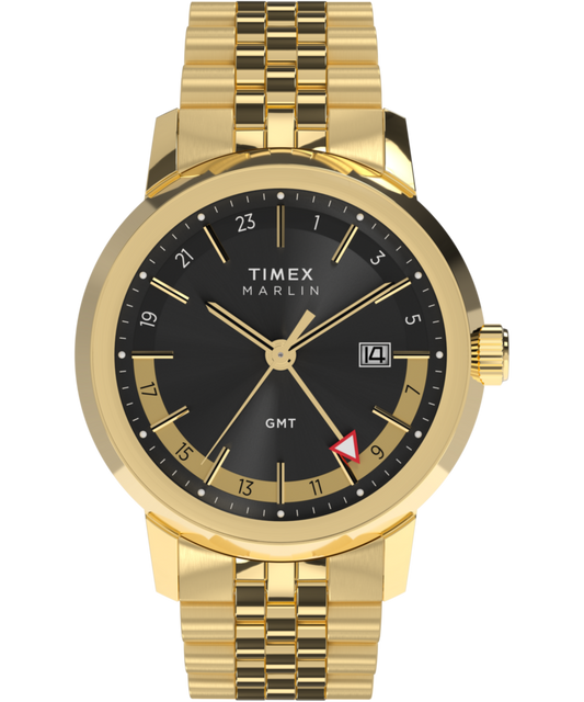 Timex Marlin Quartz GMT 40mm Stainless Steel Bracelet Watch