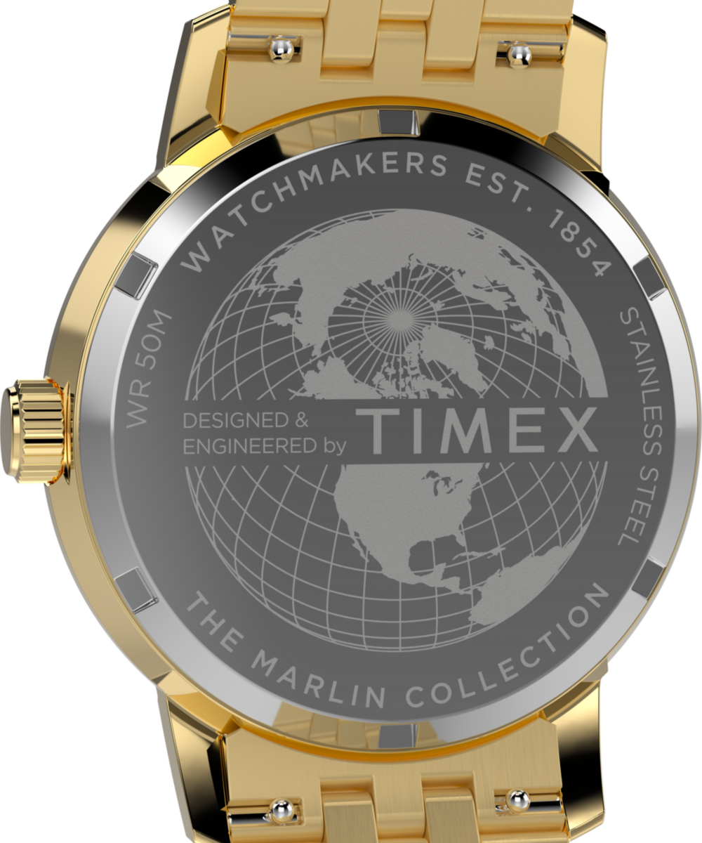 Timex Marlin Quartz GMT 40mm Stainless Steel Bracelet Watch