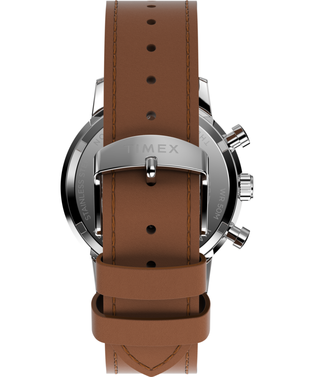 Timex Marlin Chronograph Tachymeter 40mm Leather Strap Watch