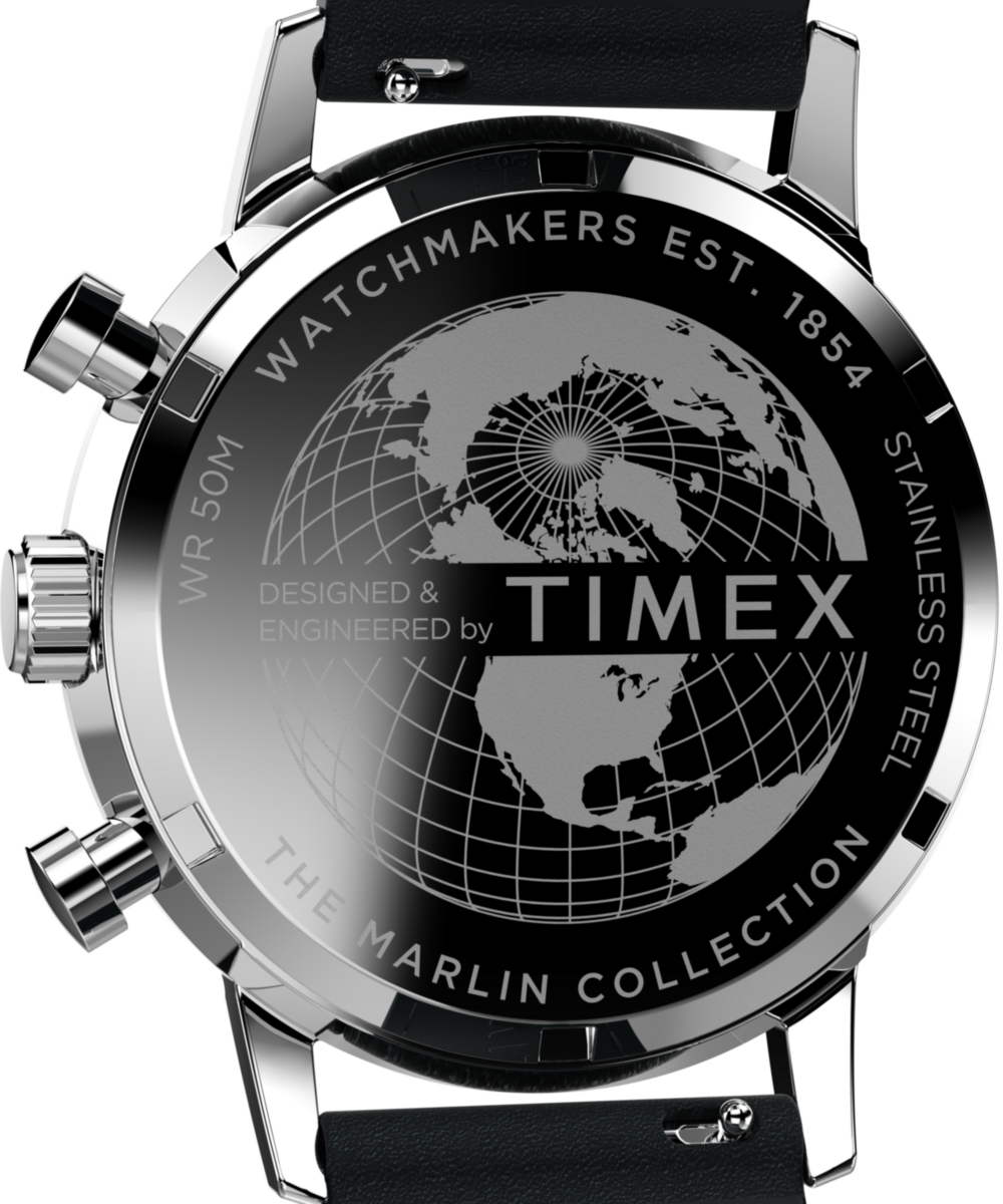 Timex Marlin Chronograph Tachymeter 40mm Leather Strap Watch