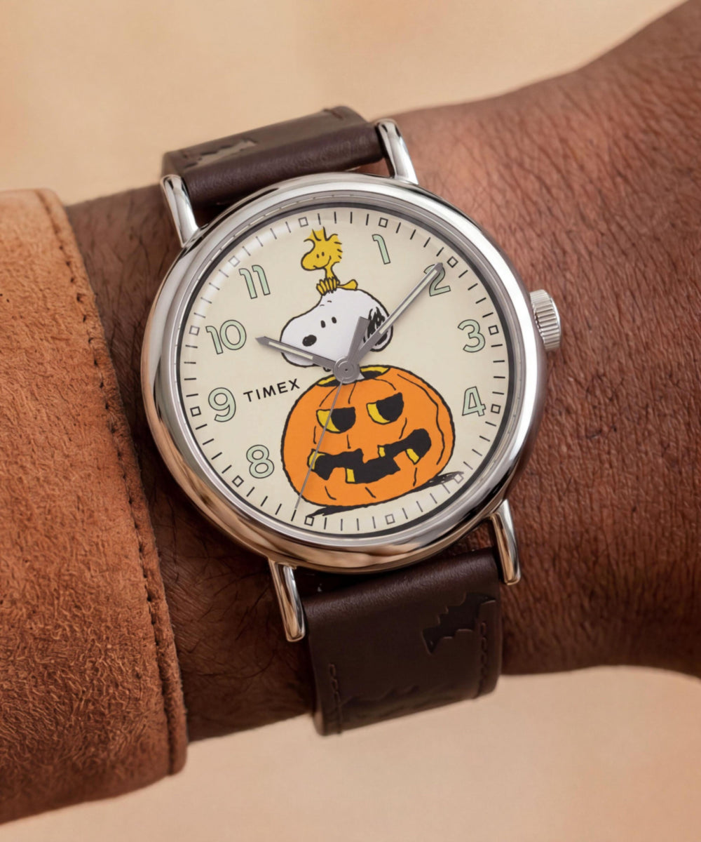 Timex Peanuts x Timex Weekender Pumpkin 40mm Leather Strap Watch