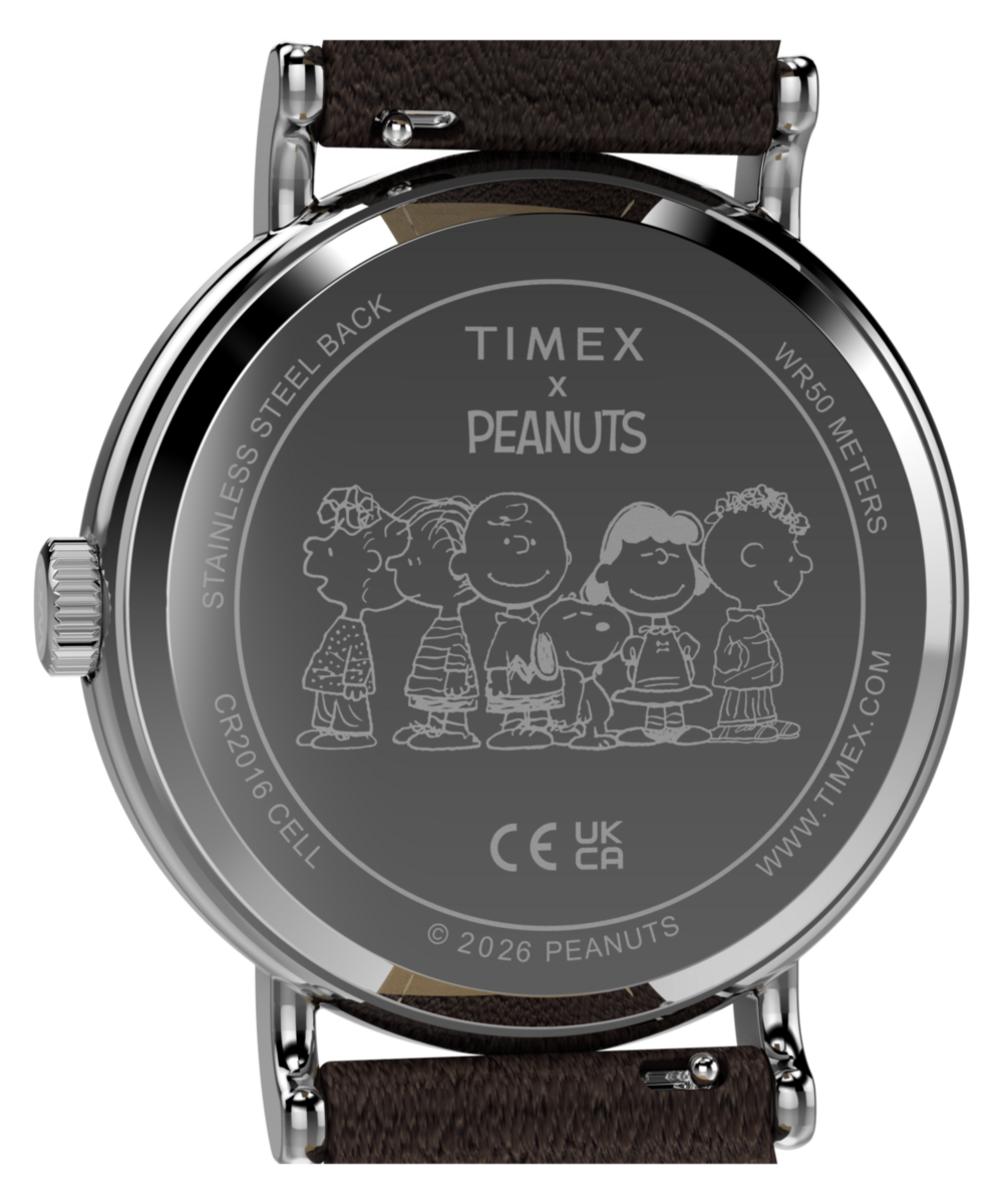Timex Peanuts x Timex Weekender Pumpkin 40mm Leather Strap Watch