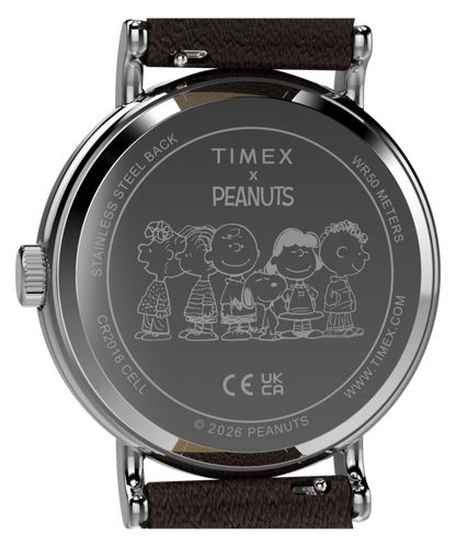 Timex Peanuts x Timex Weekender Pumpkin 40mm Leather Strap Watch