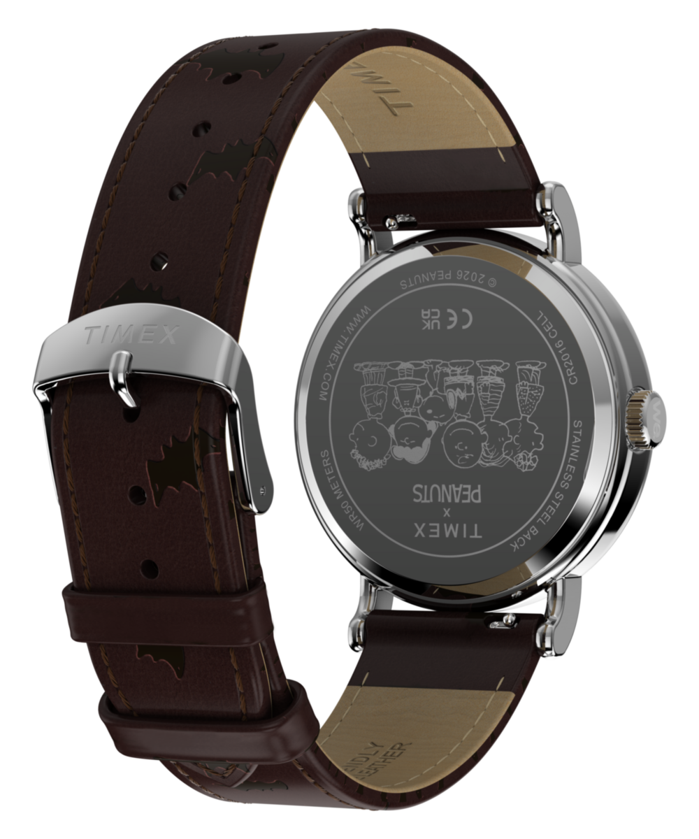 Timex Peanuts x Timex Weekender Pumpkin 40mm Leather Strap Watch